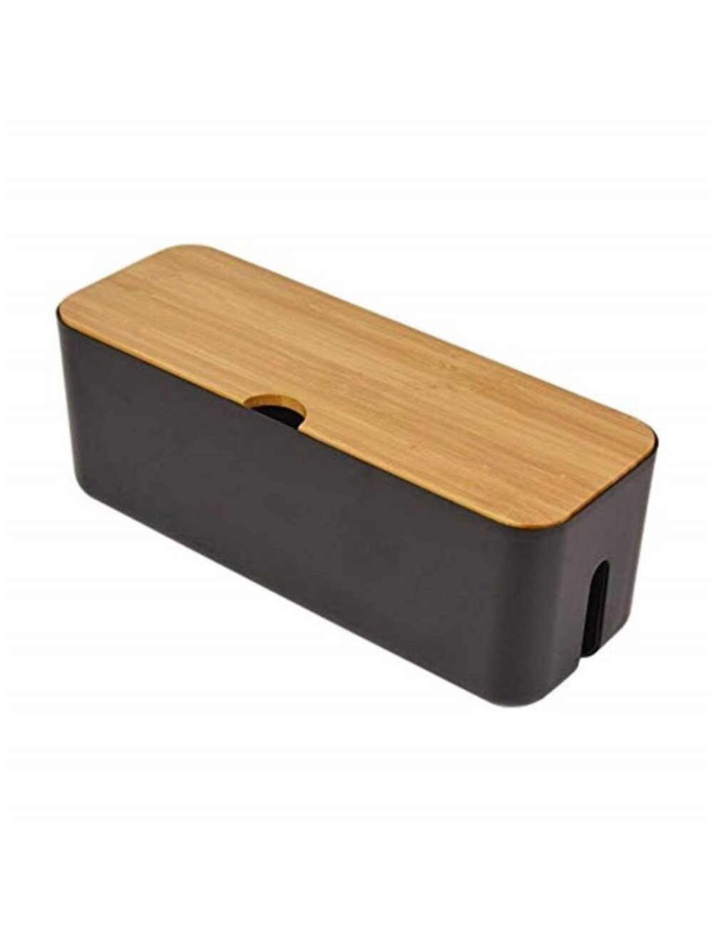Cable Management Box Cord Organizer Power Strip Cover Wire Storage Black Holder